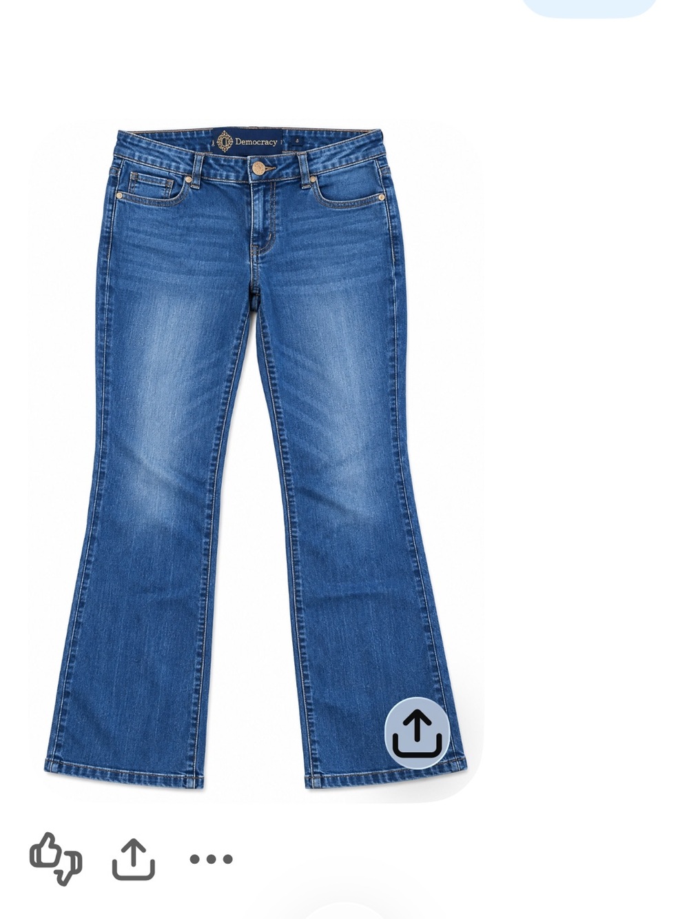 Democracy Women’s Size 8 Blue Stretch Jeans Straight Bootcut